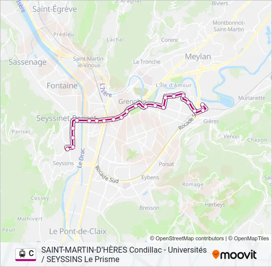 C Light Rail Line Map