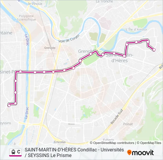 C Light Rail Line Map