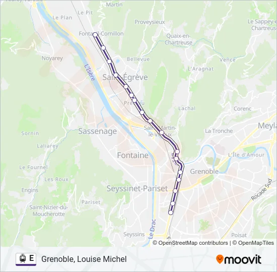 E Light Rail Line Map