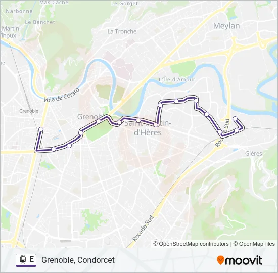 E Light Rail Line Map