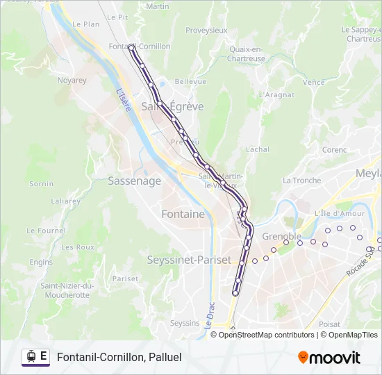 E Light Rail Line Map
