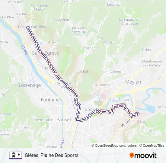 E Light Rail Line Map