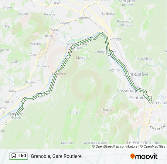 T60 Bus Line Map