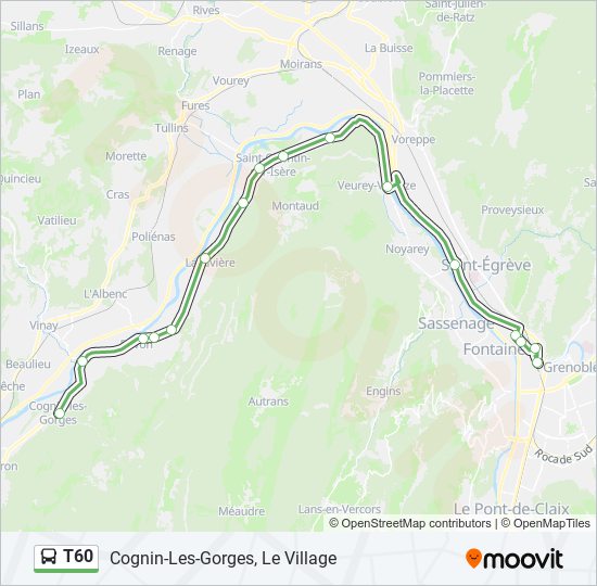 T60 bus Line Map