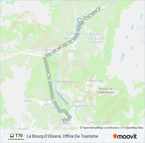 T70 bus Line Map