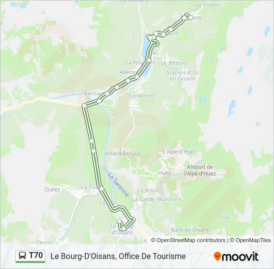 T70 Bus Line Map