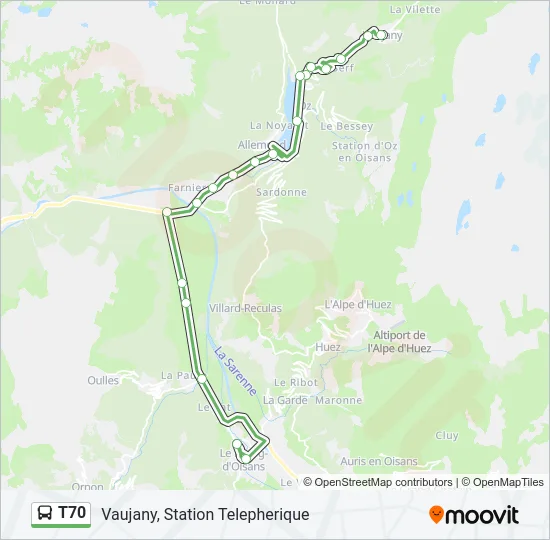 T70 Bus Line Map