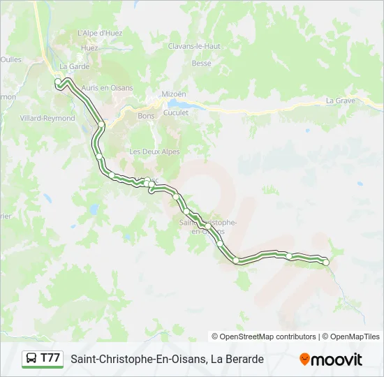 T77 Bus Line Map