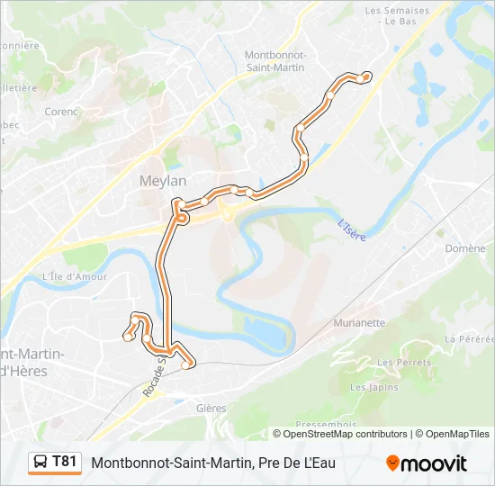 T81 Bus Line Map