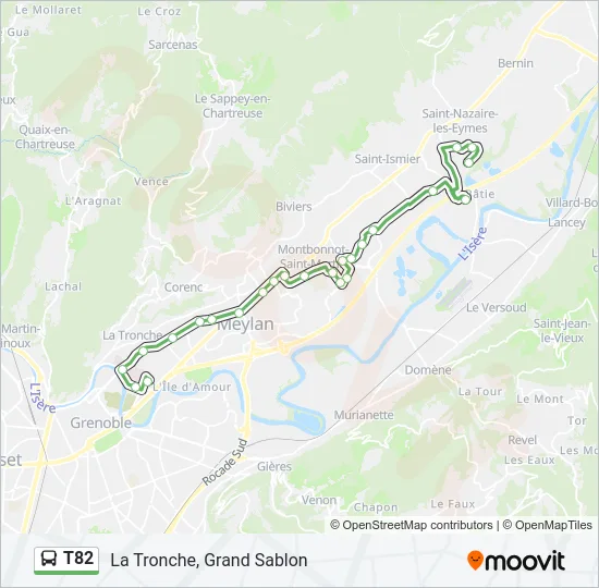 T82 Bus Line Map