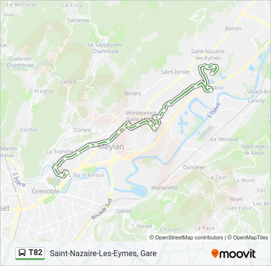 T82 Bus Line Map