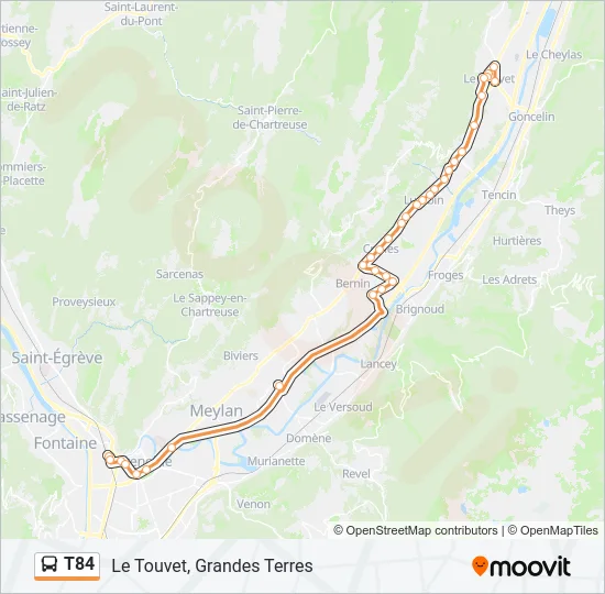 T84 Bus Line Map