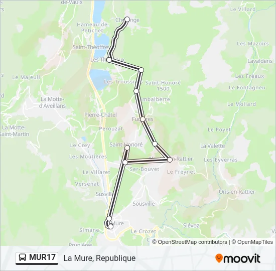 MUR17 Bus Line Map