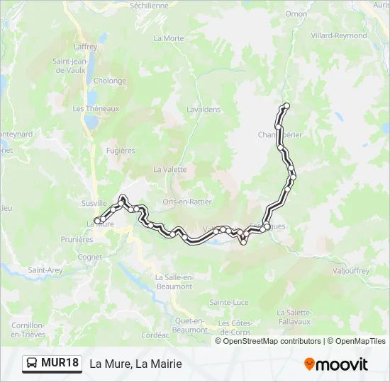 MUR18 Bus Line Map