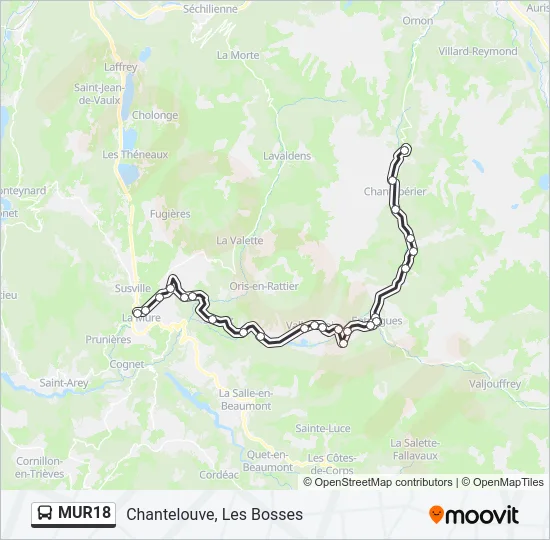 MUR18 Bus Line Map