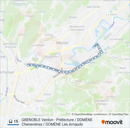 15 Bus Line Map