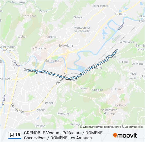 15 bus Line Map