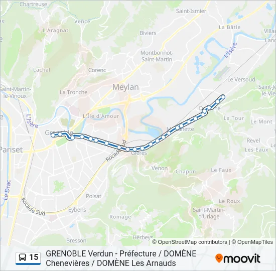 15 Bus Line Map