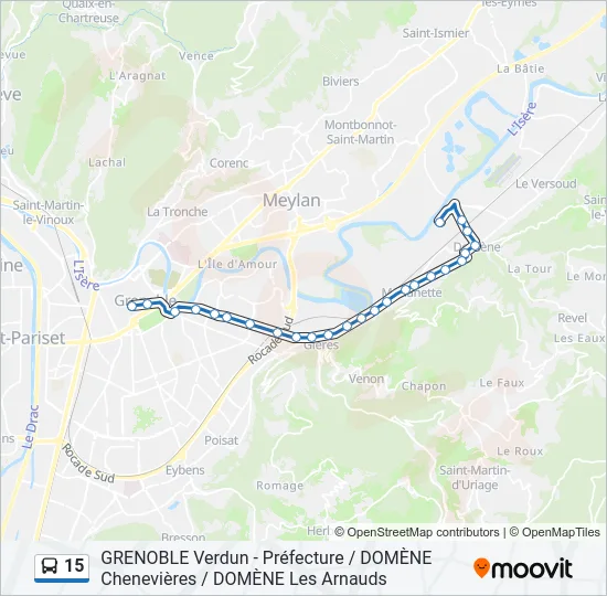 15 Bus Line Map