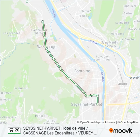 20 Bus Line Map