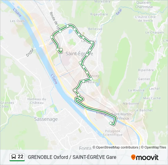 22 Bus Line Map