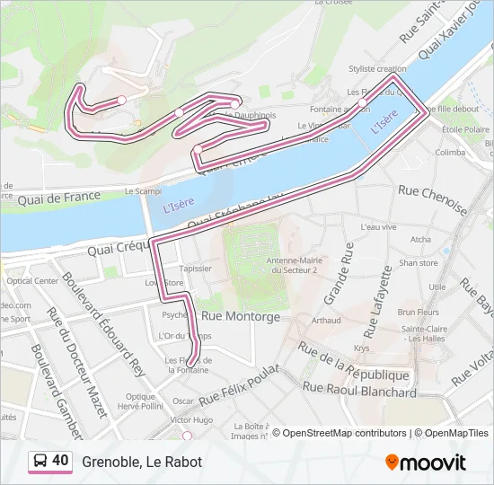 40 Bus Line Map