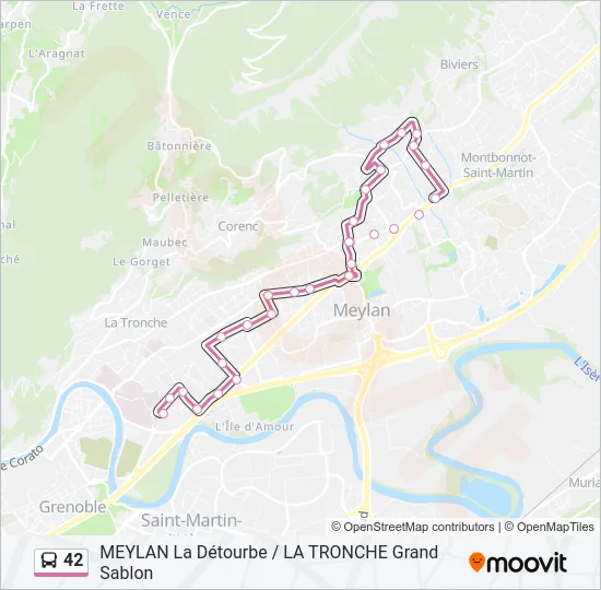 42 Bus Line Map