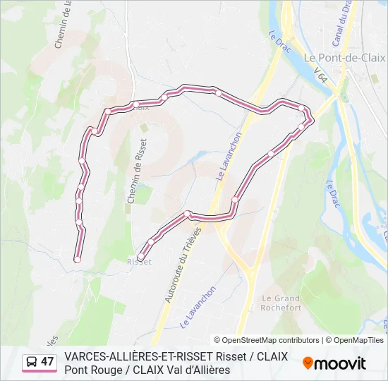 47 Bus Line Map