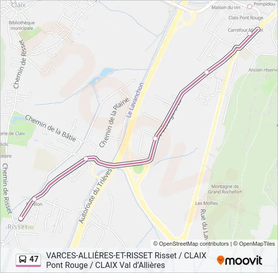 47 Bus Line Map