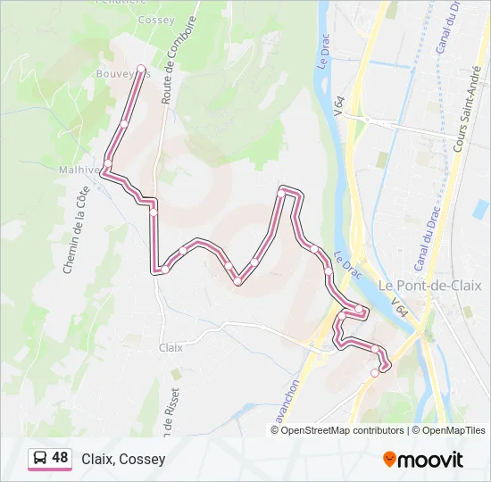 48 Bus Line Map