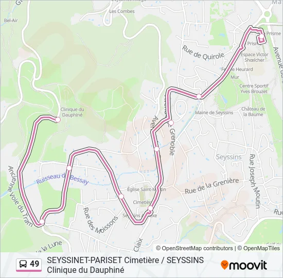 49 Bus Line Map