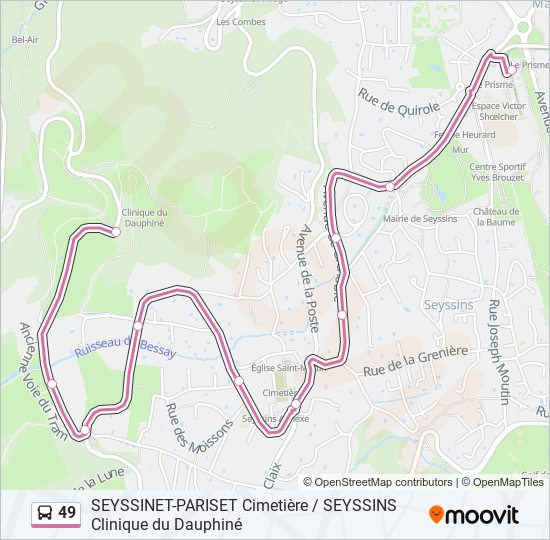 49 bus Line Map