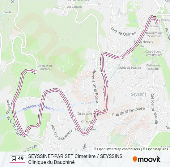 49 Bus Line Map