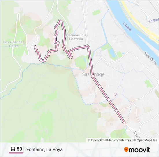50 Bus Line Map