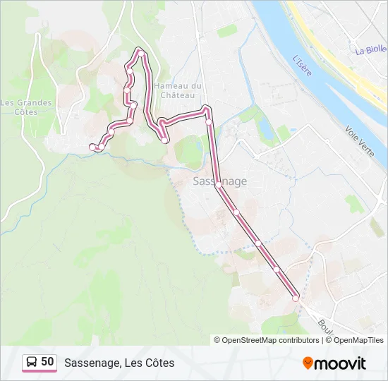 50 Bus Line Map
