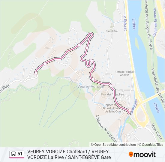 51 bus Line Map