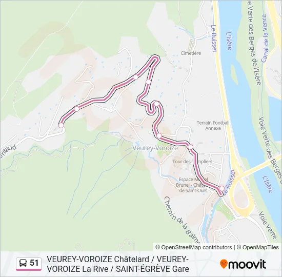 51 Bus Line Map