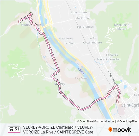 51 Bus Line Map