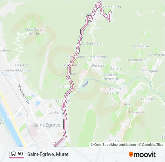 60 Bus Line Map