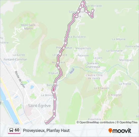 60 Bus Line Map