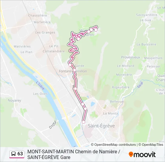 63 Bus Line Map