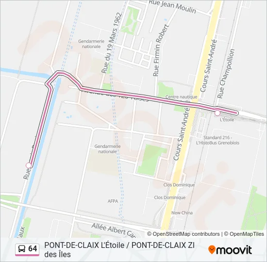 64 Bus Line Map