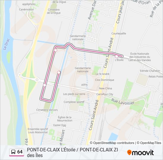 64 bus Line Map