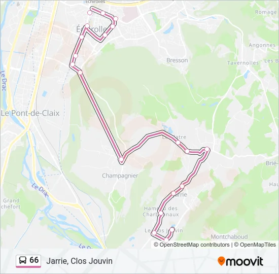 66 Bus Line Map