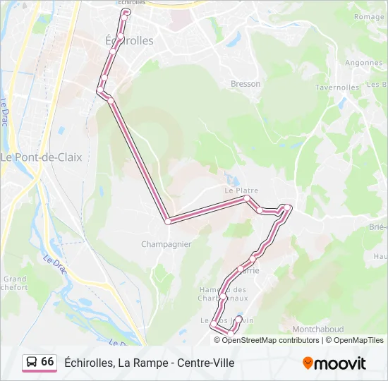 66 Bus Line Map