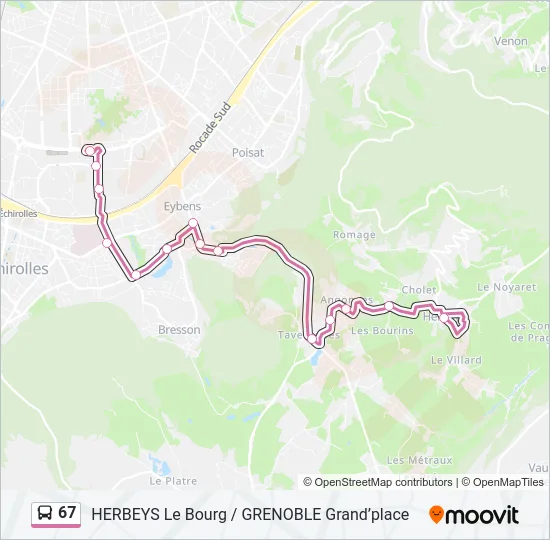 67 Bus Line Map