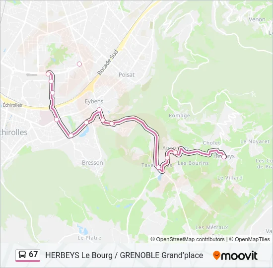 67 Bus Line Map