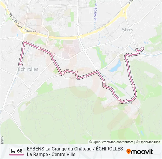 68 Bus Line Map