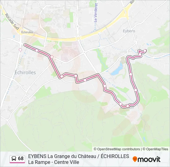 68 Bus Line Map