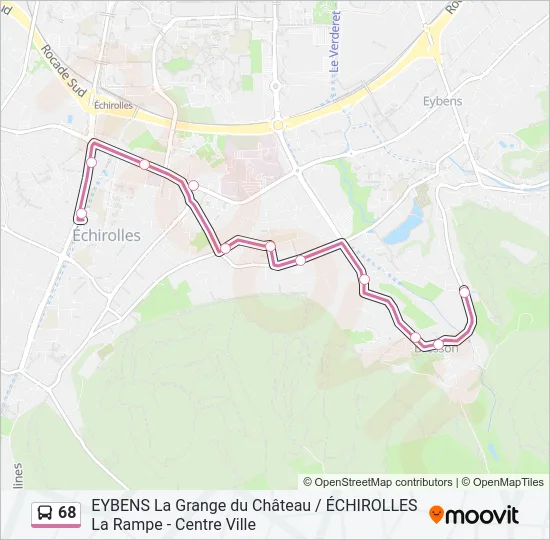 68 Bus Line Map